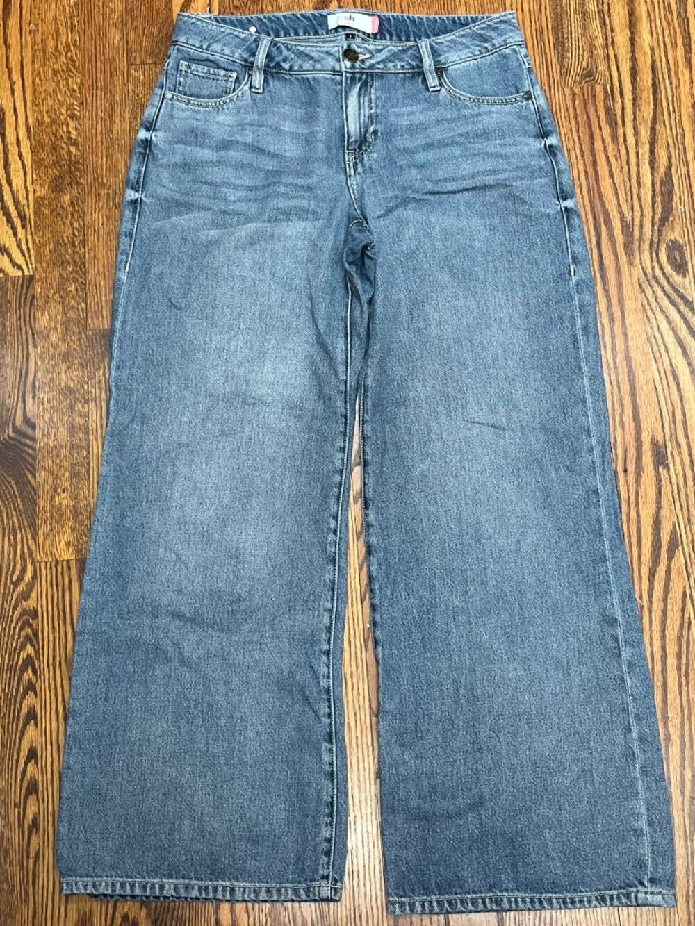 Cabi Ashbury Wide-Leg Blue Denim Cotton Jeans size 4